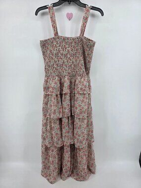Mimi Chica Floral Smocked Tiered Ruffle Maxi Dress – Size XL – Cottagecore‎ Boho